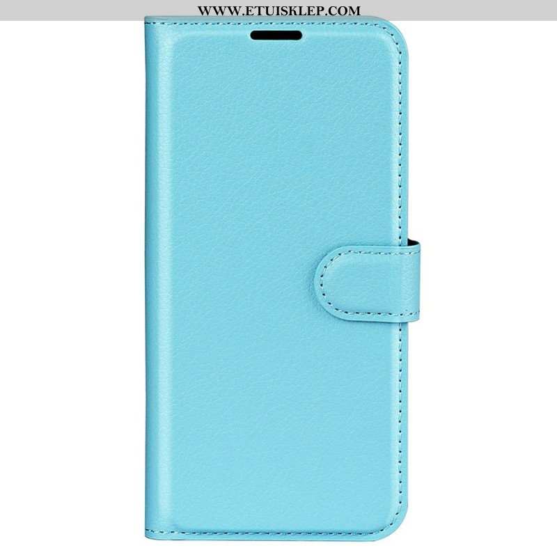 Etui Folio do Xiaomi Redmi Note 12 5G Klasyczny Efekt Skóry Liczi